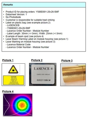 0.2 KG APC Power Type Yellow DPSS Laser для однорегулярных волоконных соединений с высокой стабильностью