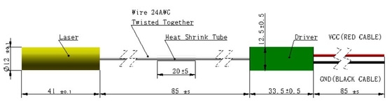532nm 5mW 3R зеленый лазерный модуль с длительным сроком службы Вес 0,02 кг В течение 5000 часов
